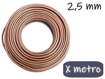 CABLE UNIPOLAR 2.5MM X METRO MARRON