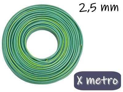 CABLE UNIPOLAR 2.5MM X METRO VERDE/ AMARILLO