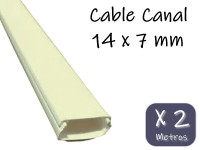 CABLE CANAL AUTOADHESIVO 14 MM X 7 MM X 2 METROS