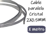 CABLE PARALELO CRISTAL 2 X  0.5 MM X METRO