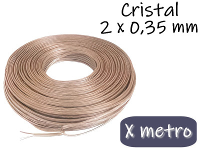 CABLE PARALELO CRISTAL 2 X  0.35 MM X METRO