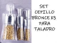 SET CEPILLO BRONCE X3 PARA TALADRO