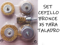 SET CEPILLO BRONCE X5 PARA TALADRO