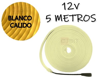 NEON LED 12V 5 METROS BLANCO CALIDO