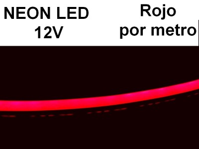 NEON LED 12V POR METRO ROJO