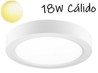 PANEL LED BLANCO CALIDO 18W MARCO BLANCO INTERELEC DE APLICAR