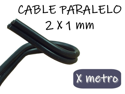 CABLE PARALELO 1 MM NEGRO X METRO