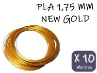 FILAMENTO PLA PARA LAPIZ 3D 1.75MM X 10 MTRS NEW GOLD