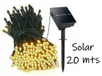 GUIRNALDA LED SOLAR BLANCO CALIDO 20 METROS