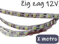 TIRA DE LEDS ZIGZAG 2835 120 LEDS POR METRO INTERIOR 12V BLANCO FRIO